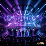 Panggung arena Esports World Cup 2026 di Paris dengan sorotan lampu